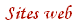 Sites web