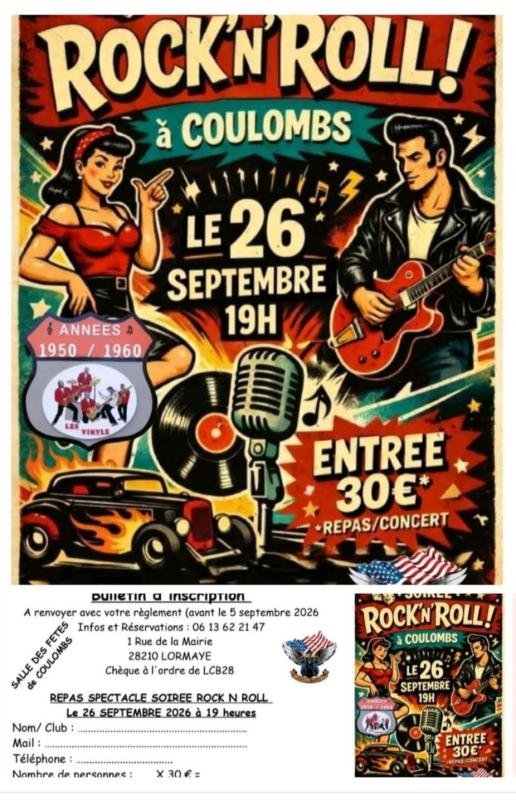 Soirée Rock'n Roll à Coulombs (28) avec Les Vinyls
